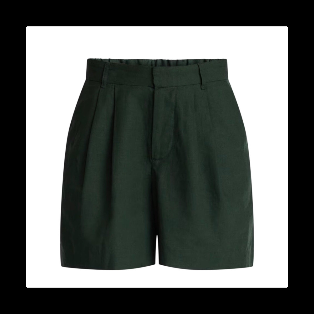 Time and Tru Women’s Mid Rise Dark Ivy 5” Inseam Linen Blend Shorts - XXXL